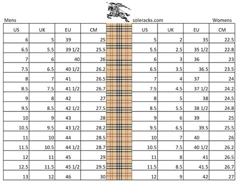 burberry mens shoe size conversion|burberry size chart conversion.